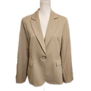Hyfve Beige Nude One-Button Blazer, Large
